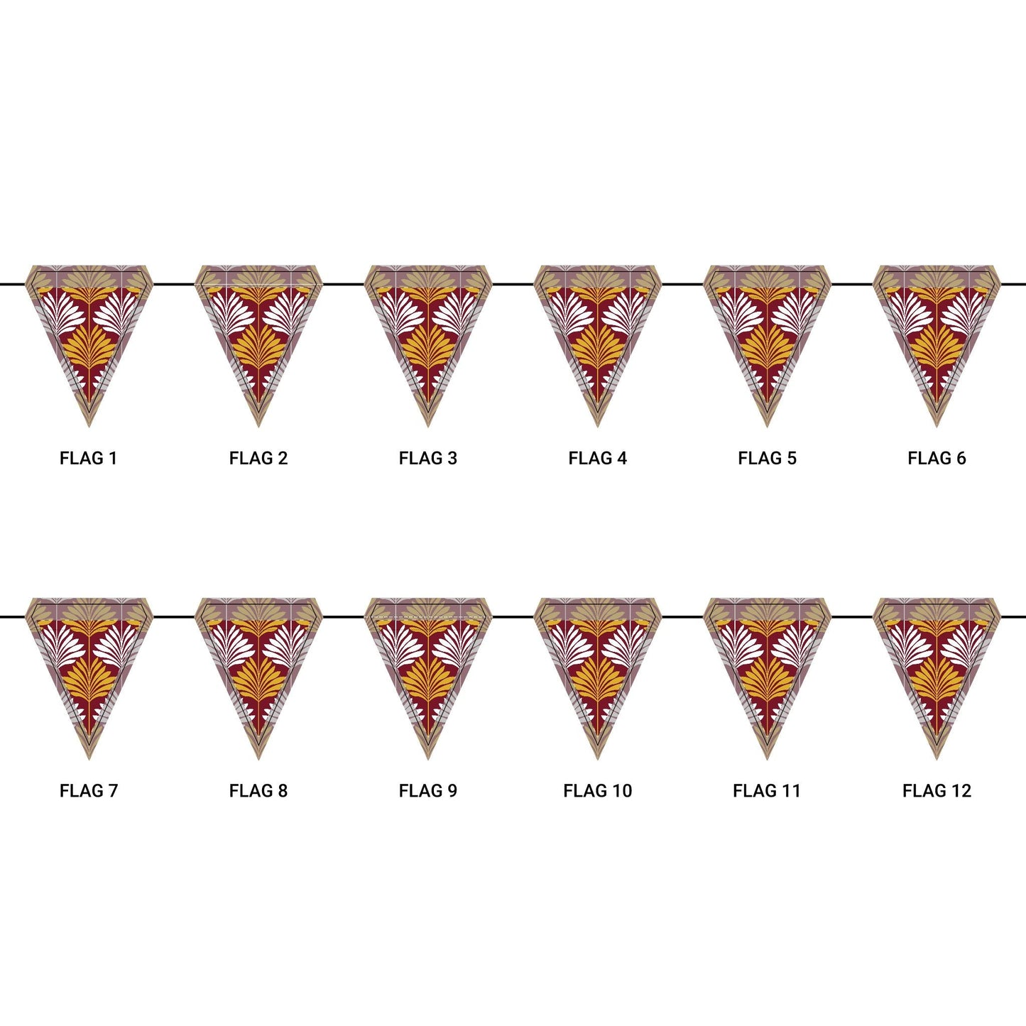 Flag Garland | Red & Yellow | Deco