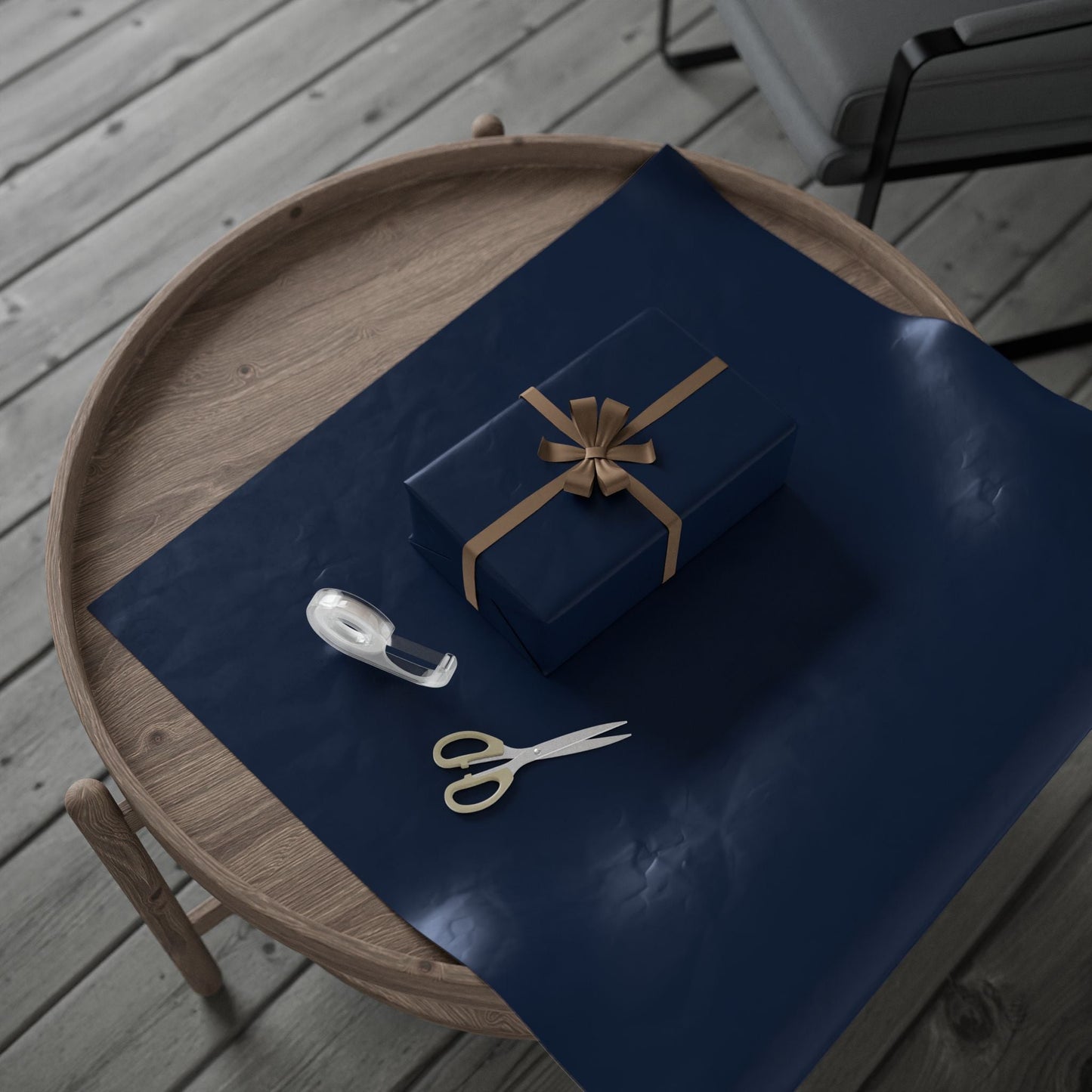 Gift Wrap | Orange & Blue | Dark