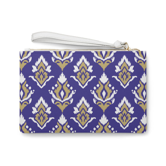 Clutch Bag | Purple & Gold | Ikat