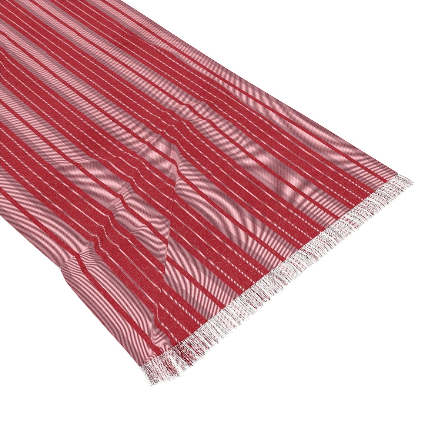 Scarf | Red & Gray | Stripe