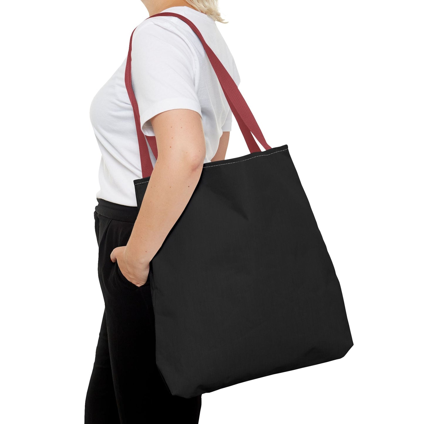 Tote Bag | Red & Black | Black