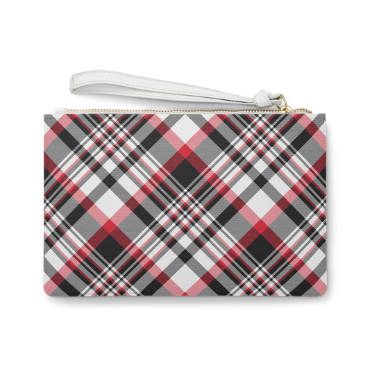 Clutch Bag | Red & Black | Tartan