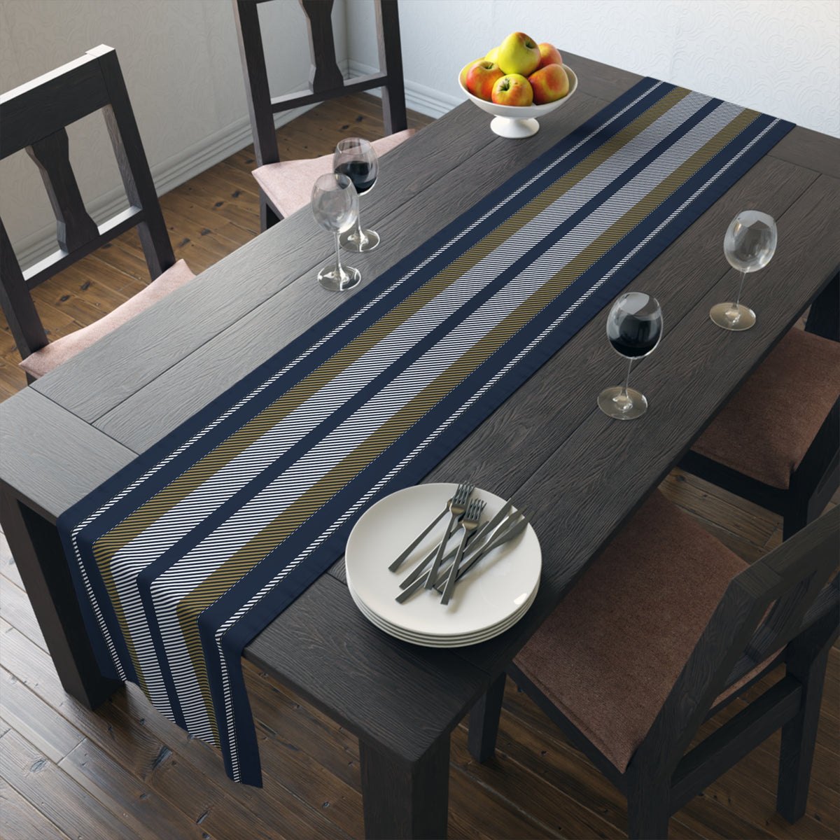 Table Runner | Notre Dame, Indiana | Stripe