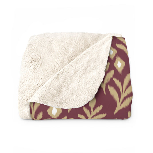 Sherpa Blanket | Maroon & Gold | Laurel