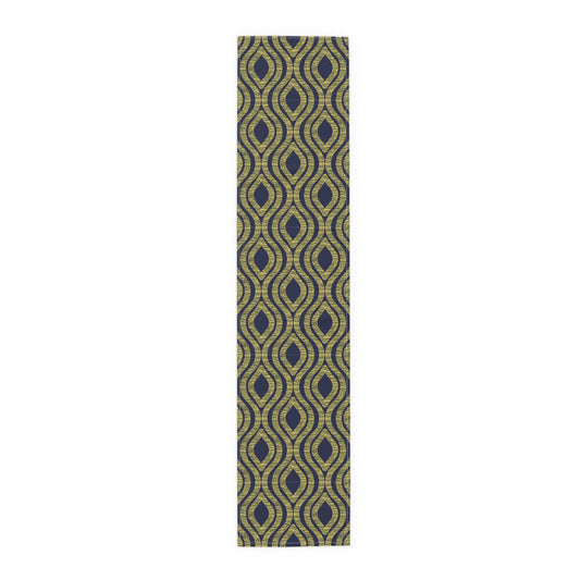 Table Runner | Yellow & Blue | Ogee