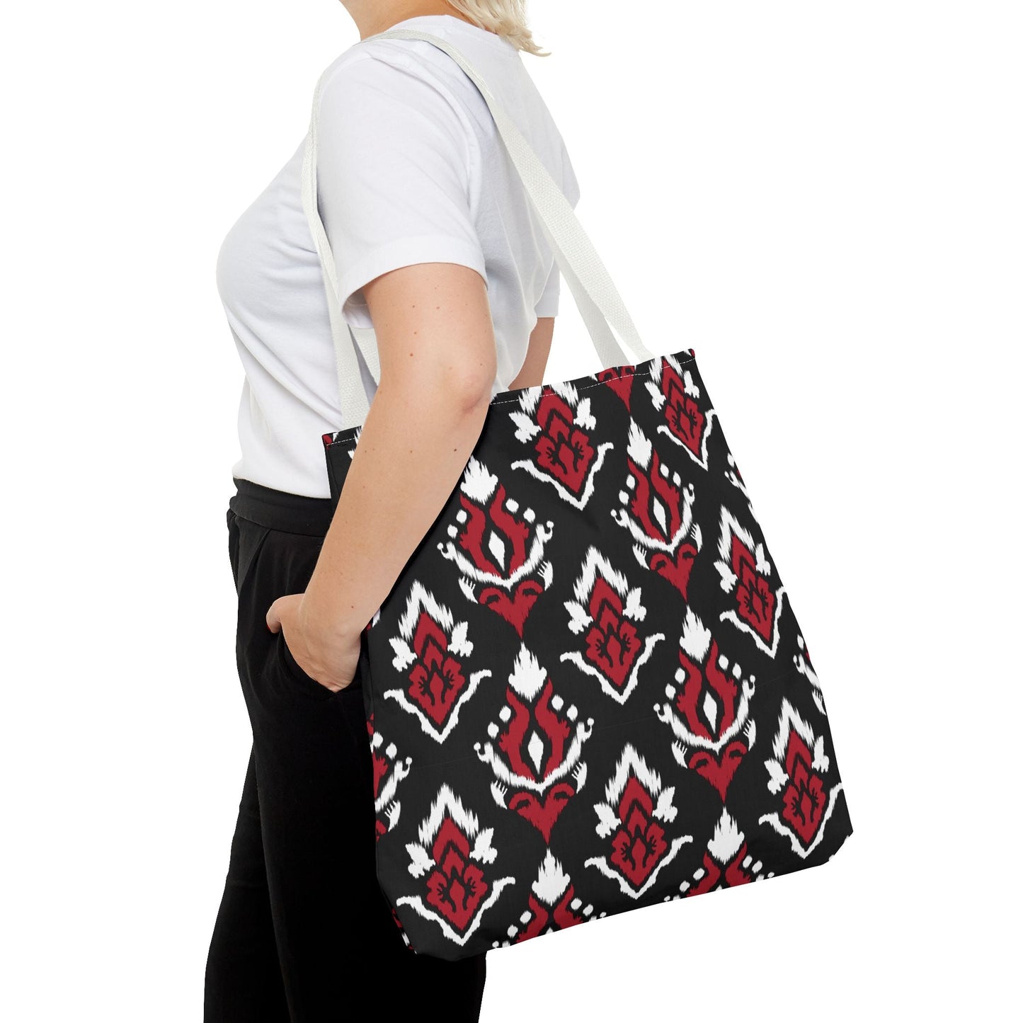 Tote Bag | Red & Black | Ikat