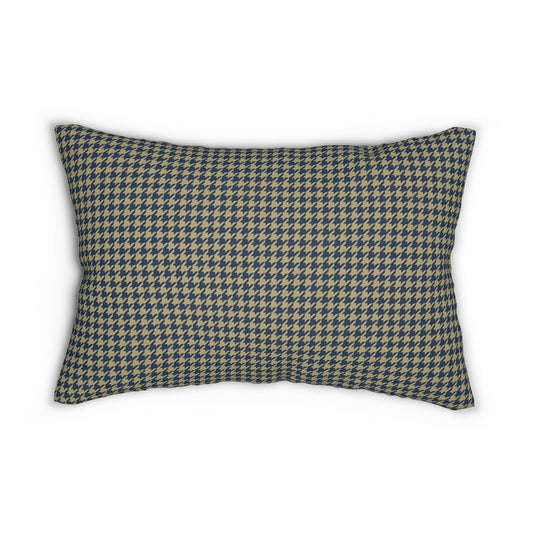Pillow | Blue & Gold | Houndstooth