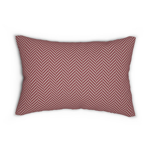 Pillow | Maroon & White | Herringbone