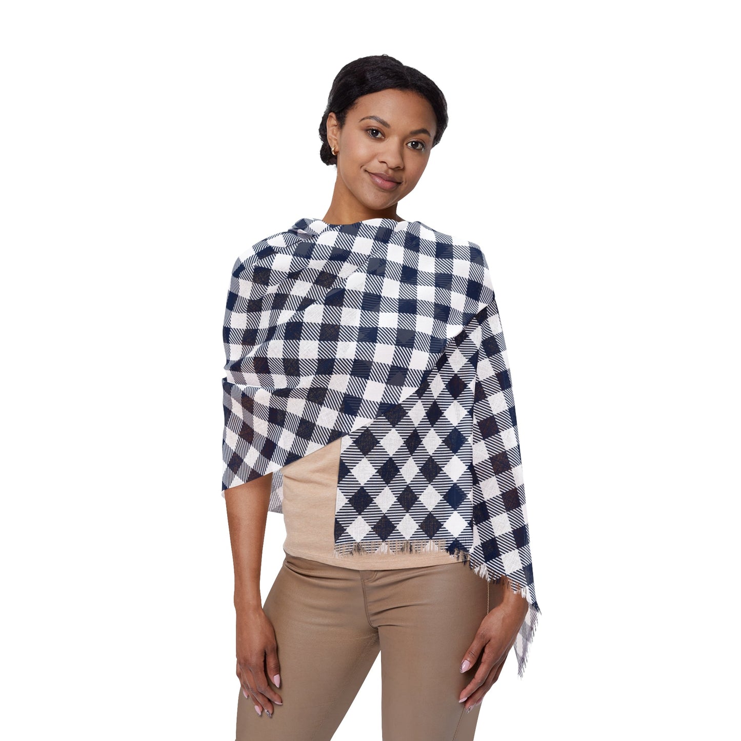 Scarf | Navy & White | Gingham