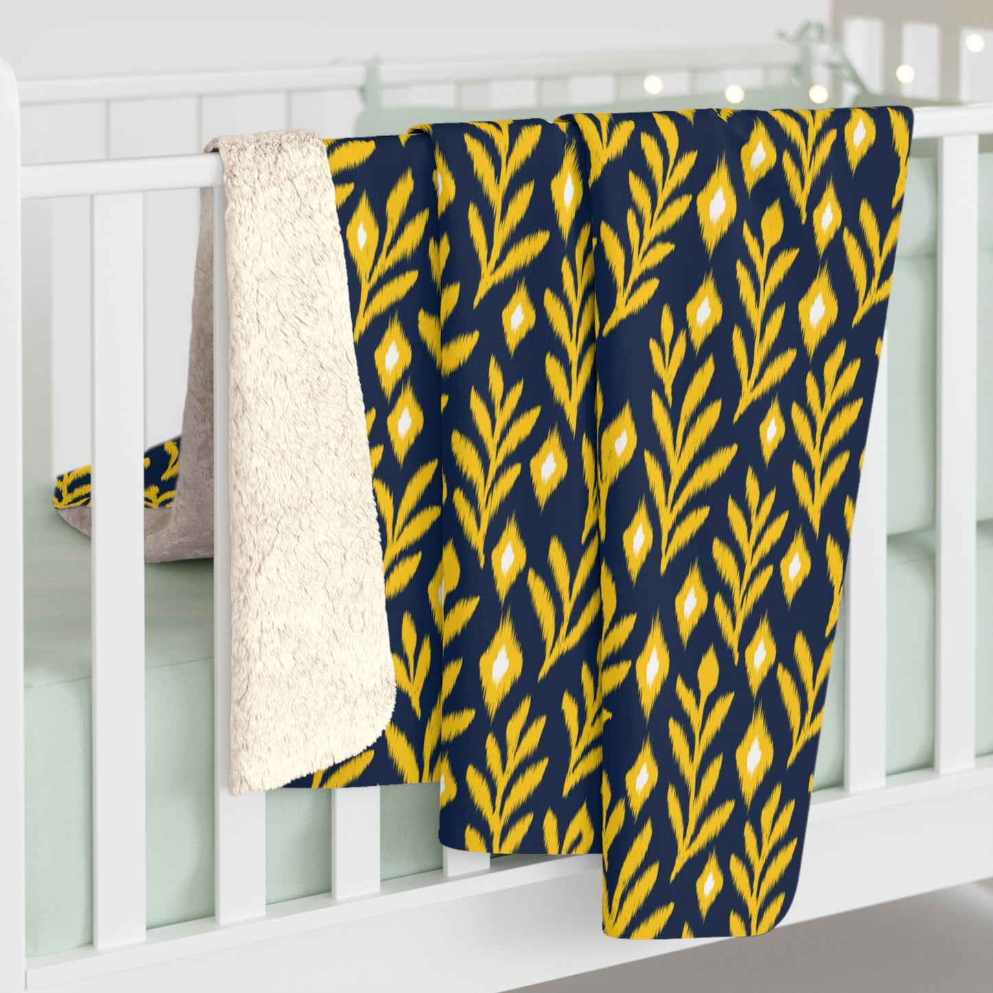 Sherpa Blanket | Yellow & Blue | Laurel
