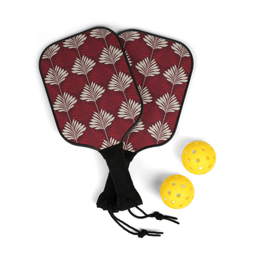 Pickleball Paddle Kit | Maroon & White | Deco