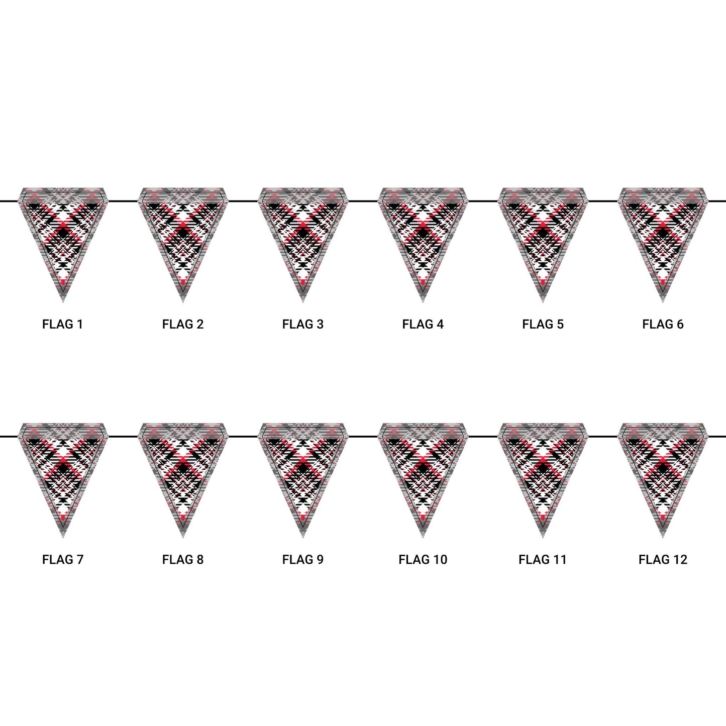 Flag Garland | Red & Black | Tartan