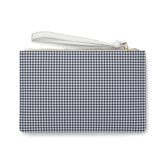 Clutch Bag | Navy & White | Houndstooth