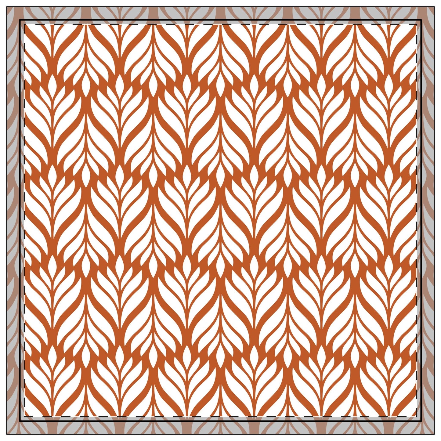 Napkins | Dark Orange & White | Palm