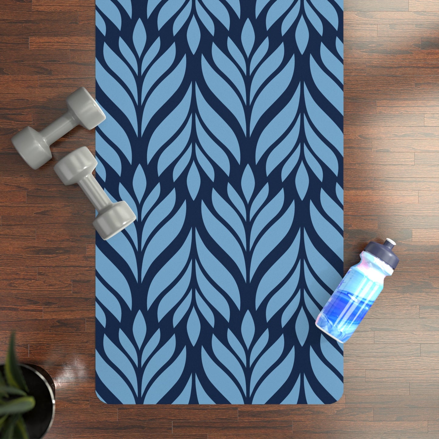 Yoga Mat | Light Blue & White | Palm
