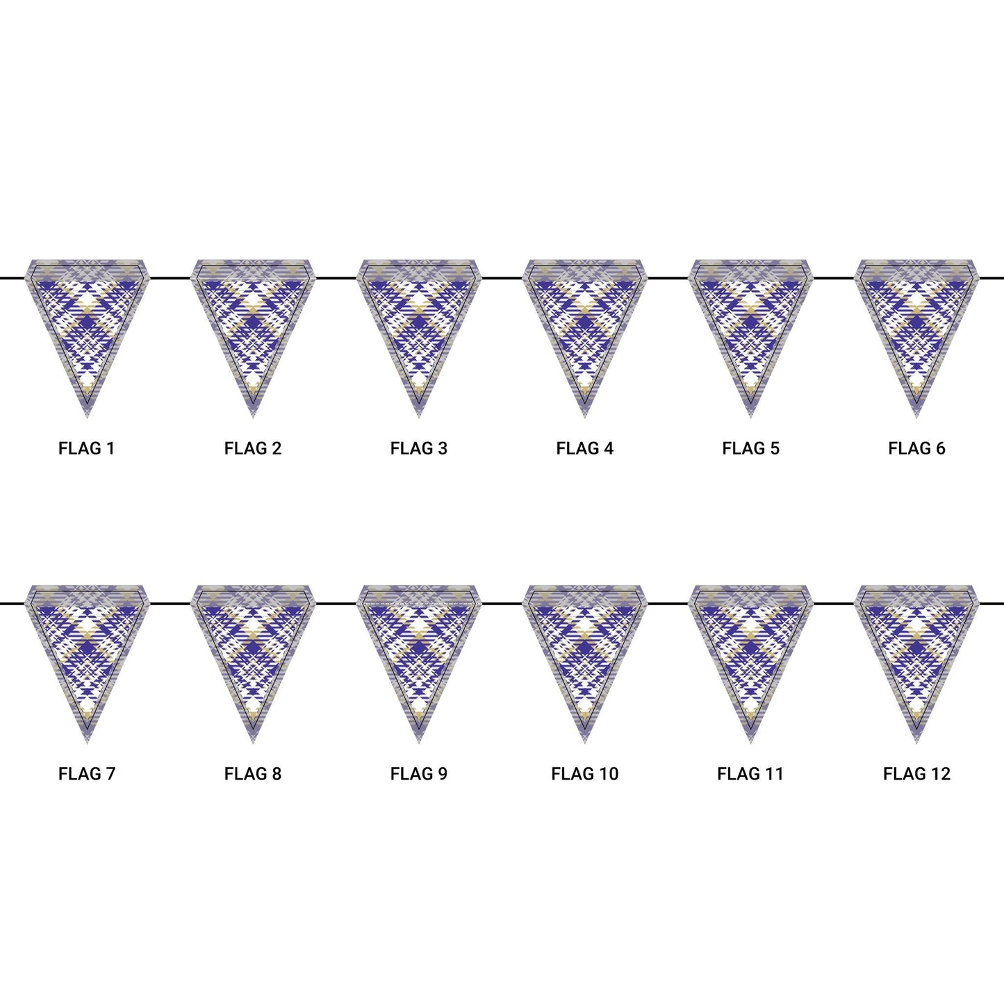 Flag Garland | Purple & Gold | Tartan