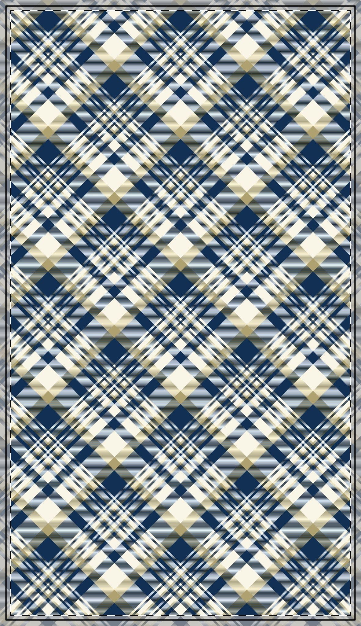 Tablecloth | Blue & Gold | Tartan