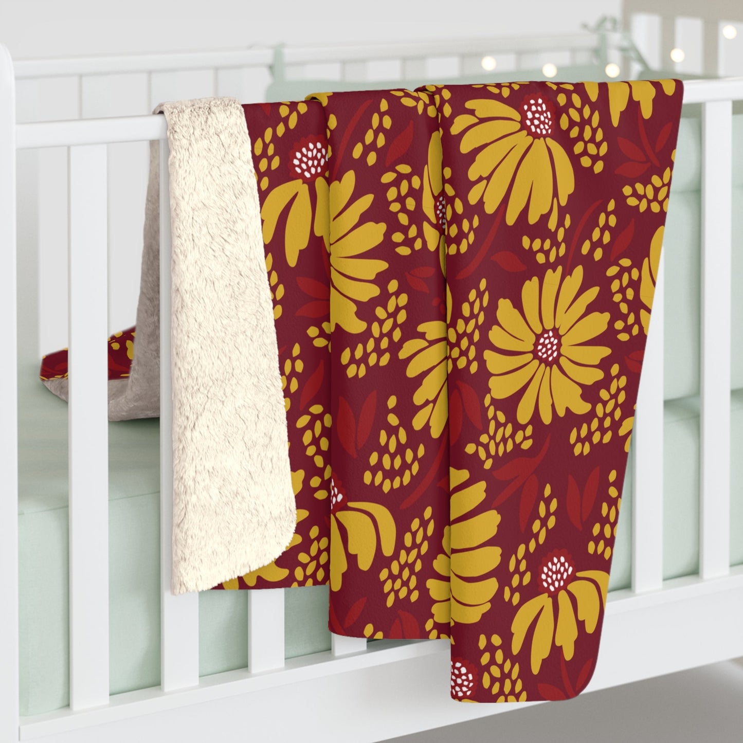 Sherpa Blanket | Red & Yellow | Bellis
