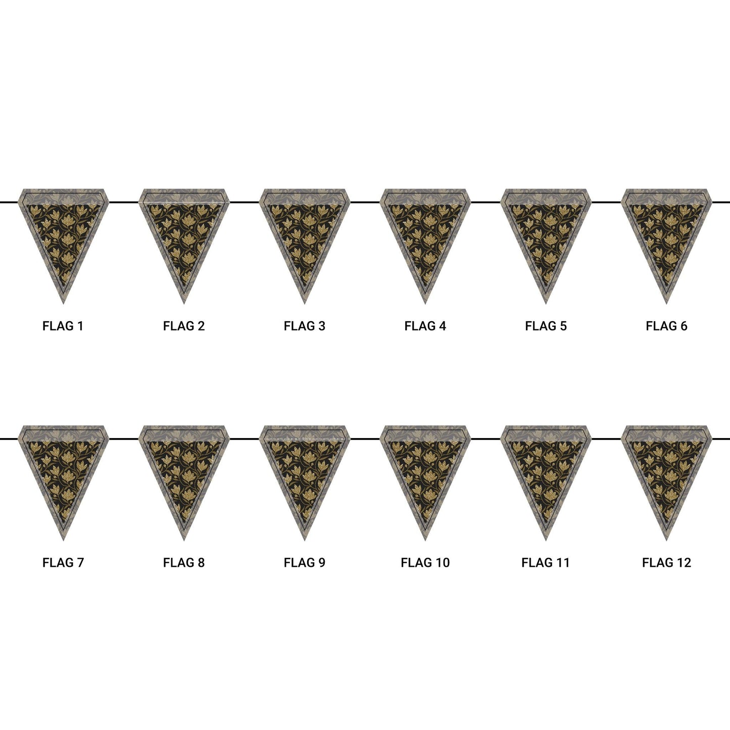 Flag Garland | Black & Gold | Magnolia