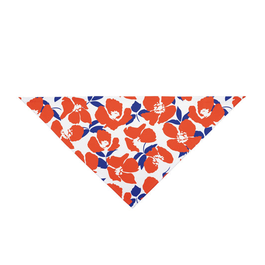 Pet Bandana | Bright Blue & Orange | Poppy