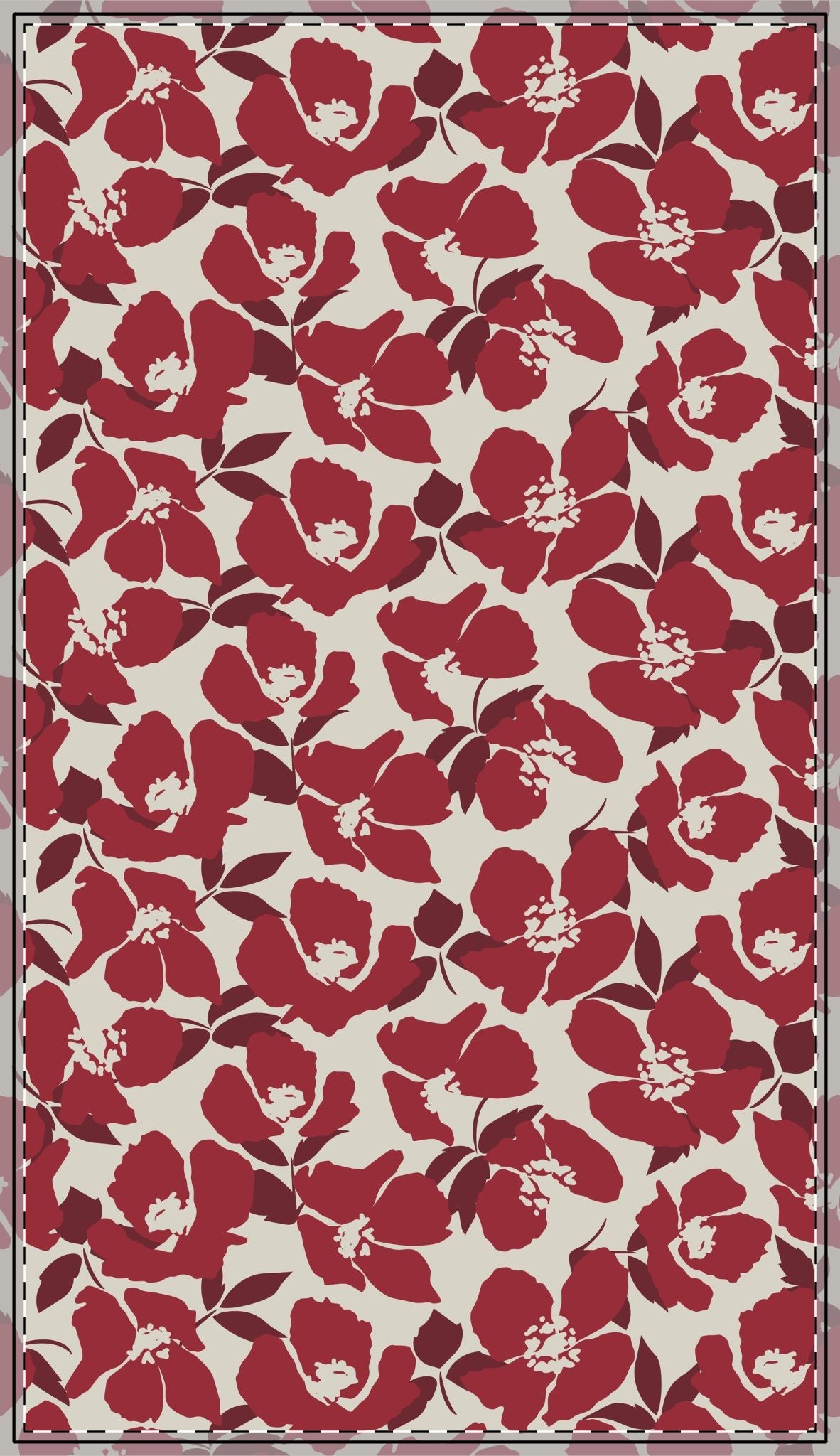 Tablecloth | Maroon & White | Poppy