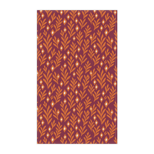 Tea Towels | Maroon & Orange | Laurel