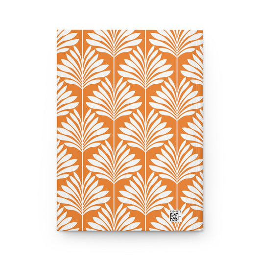 Hardcover Journal | Orange & White | Deco
