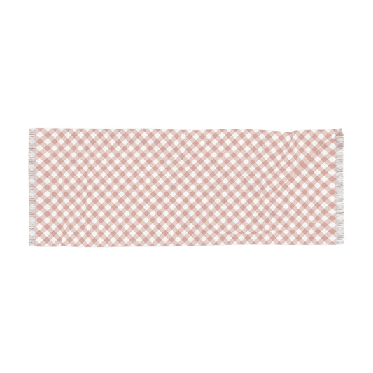 Scarf | Dark Orange & White | Gingham