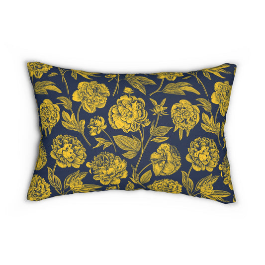 Pillow | Yellow & Blue | Peony