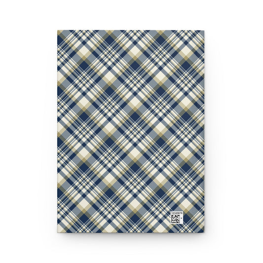 Hardcover Journal | Gold & Blue | Tartan