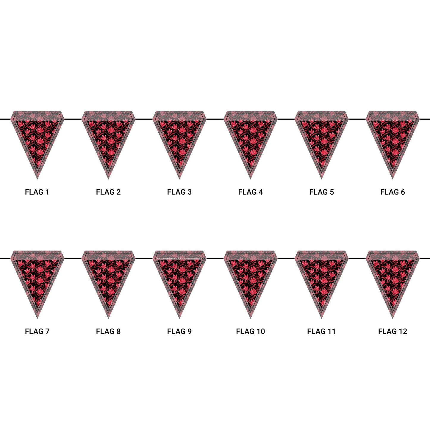 Flag Garland | Red & Black | Magnolia