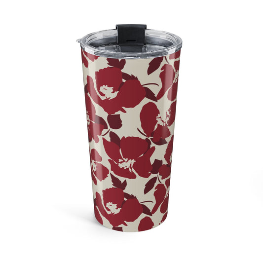 Tumbler | Maroon & White | Poppy
