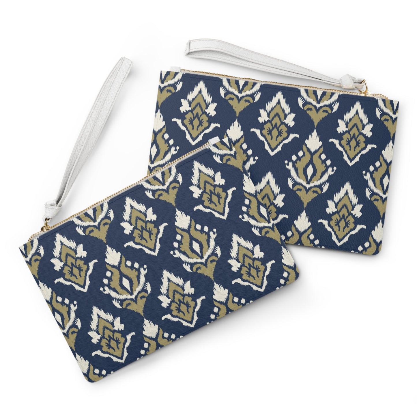 Clutch Bag | Gold & Blue | Ikat