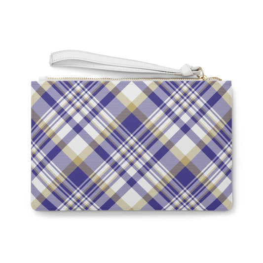 Clutch Bag | Purple & Gold | Tartan