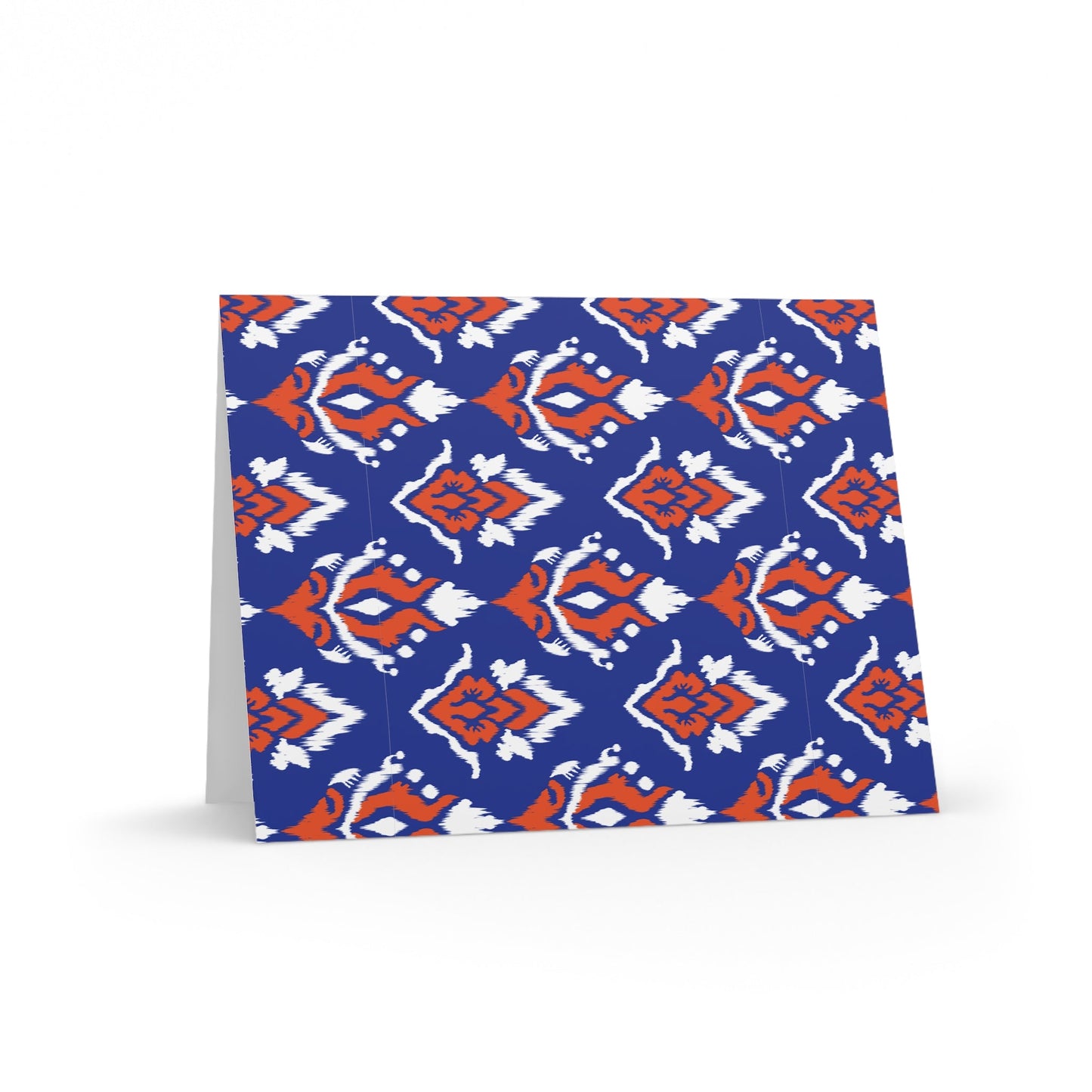 Notecards Set | Bright Blue & Orange | Ikat