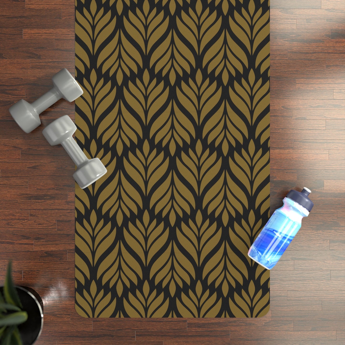 Yoga Mat | Black & Gold | Palm