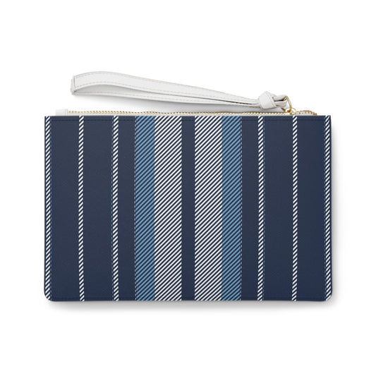 Clutch Bag | Light Blue & White | Stripe