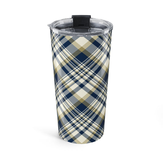 Tumbler | Blue & Gold | Tartan