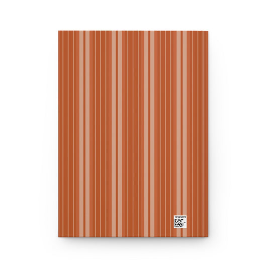 Journal | Dark Orange & White | Stripe