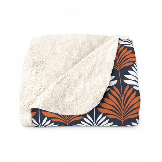 Sherpa Blanket | Orange & Blue | Deco