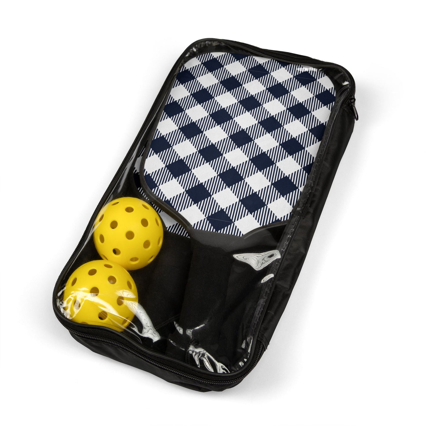 Pickleball Paddle Kit | Navy & White | Gingham