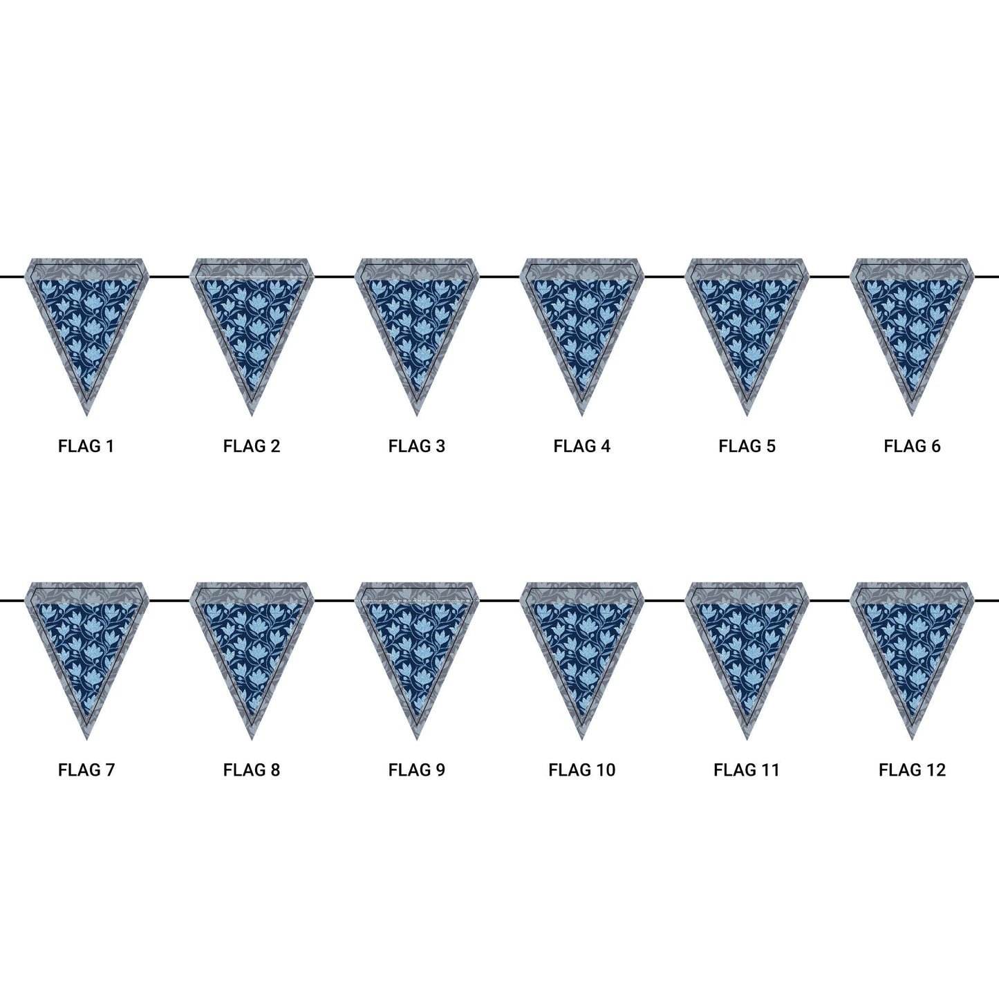 Flag Garland | Light Blue & White | Magnolia