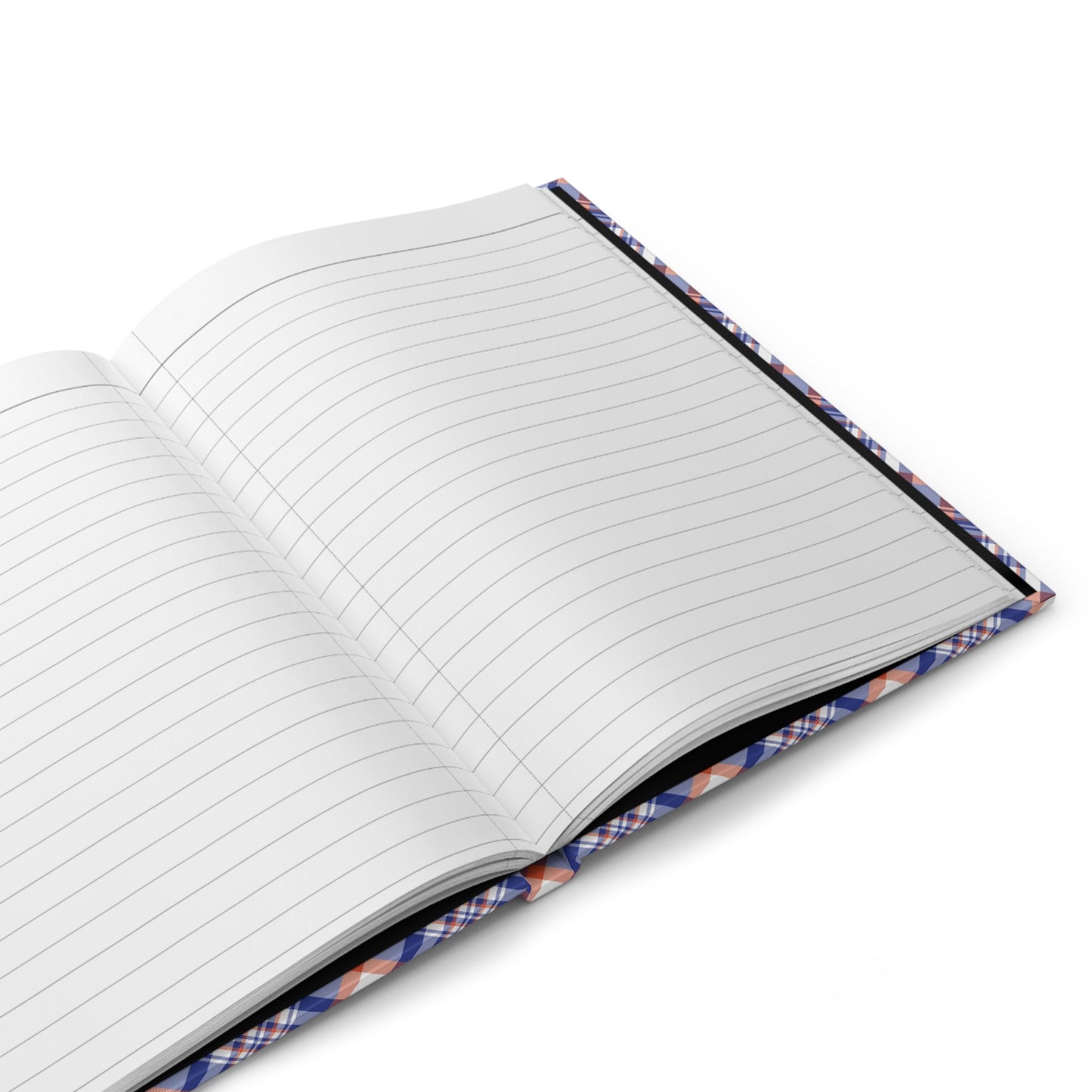 Hardcover Journal | Bright Blue & Orange | Tartan