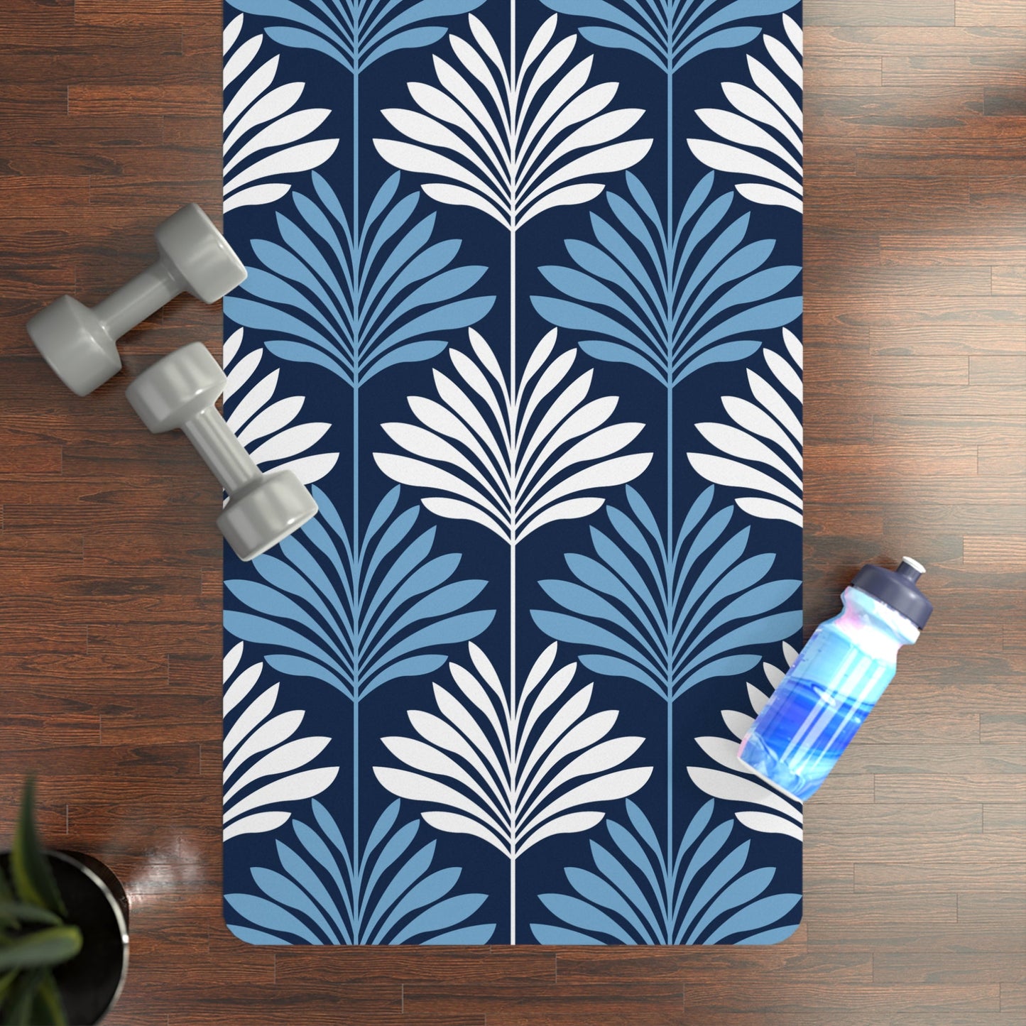 Yoga Mat | Light Blue & White | Deco