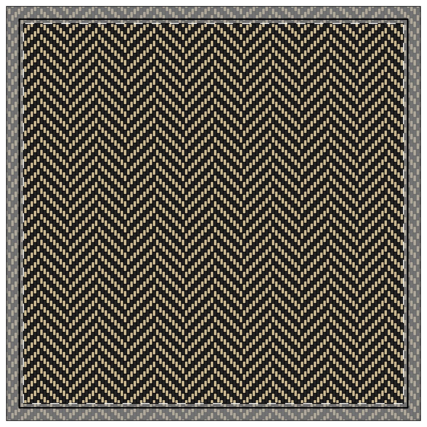Napkins | Black & Gold | Herringbone