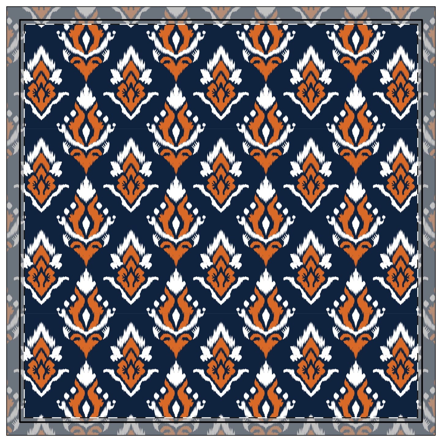 Napkins | Orange & Blue | Ikat