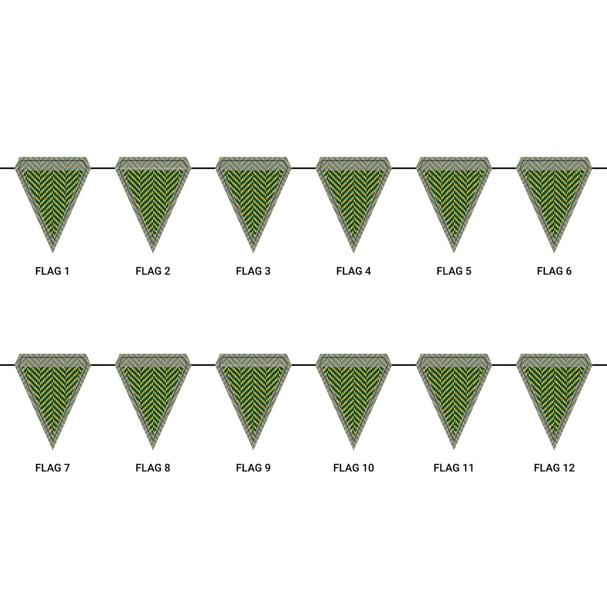Flag Garland | Fairfax, Virginia | Herringbone