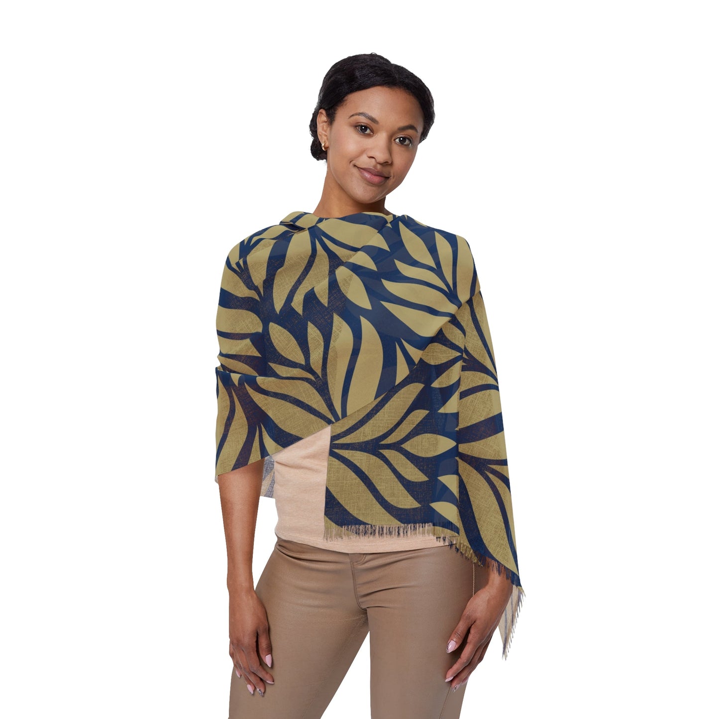 Scarf | Blue & Gold | Palm