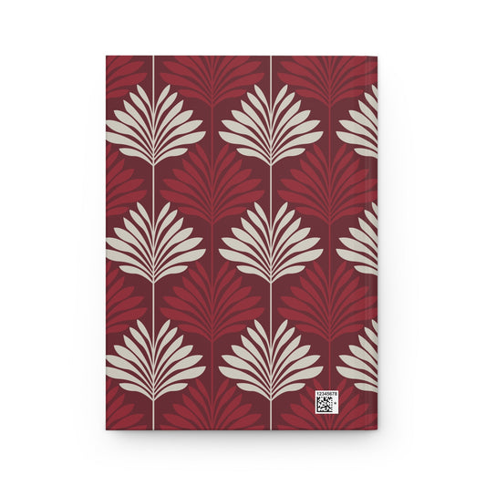 Hardcover Journal | Maroon & White | Deco