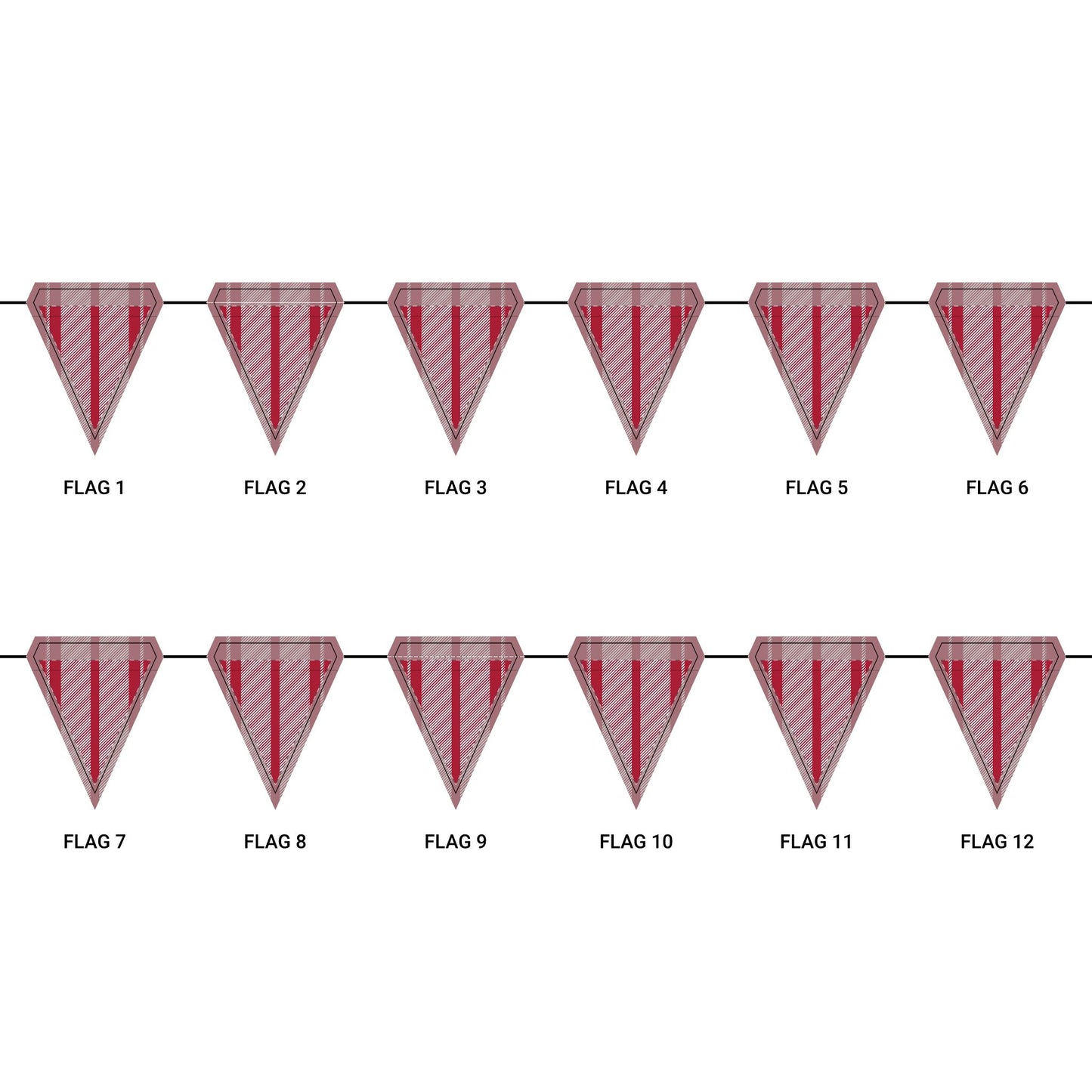 Flag Garland | Bloomington, Indiana | Stripe